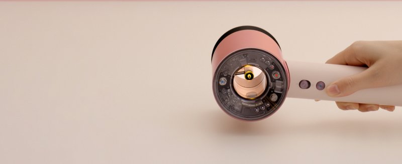 Dyson Supersonic Nural being put down to show its motion-sensing technology