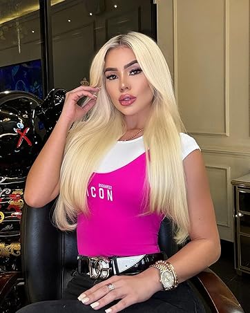 Koiaskral blonde wig human hair