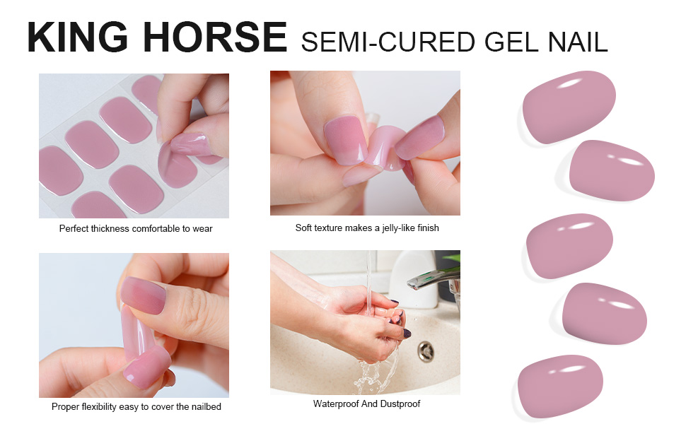 semicured gel nail stickers