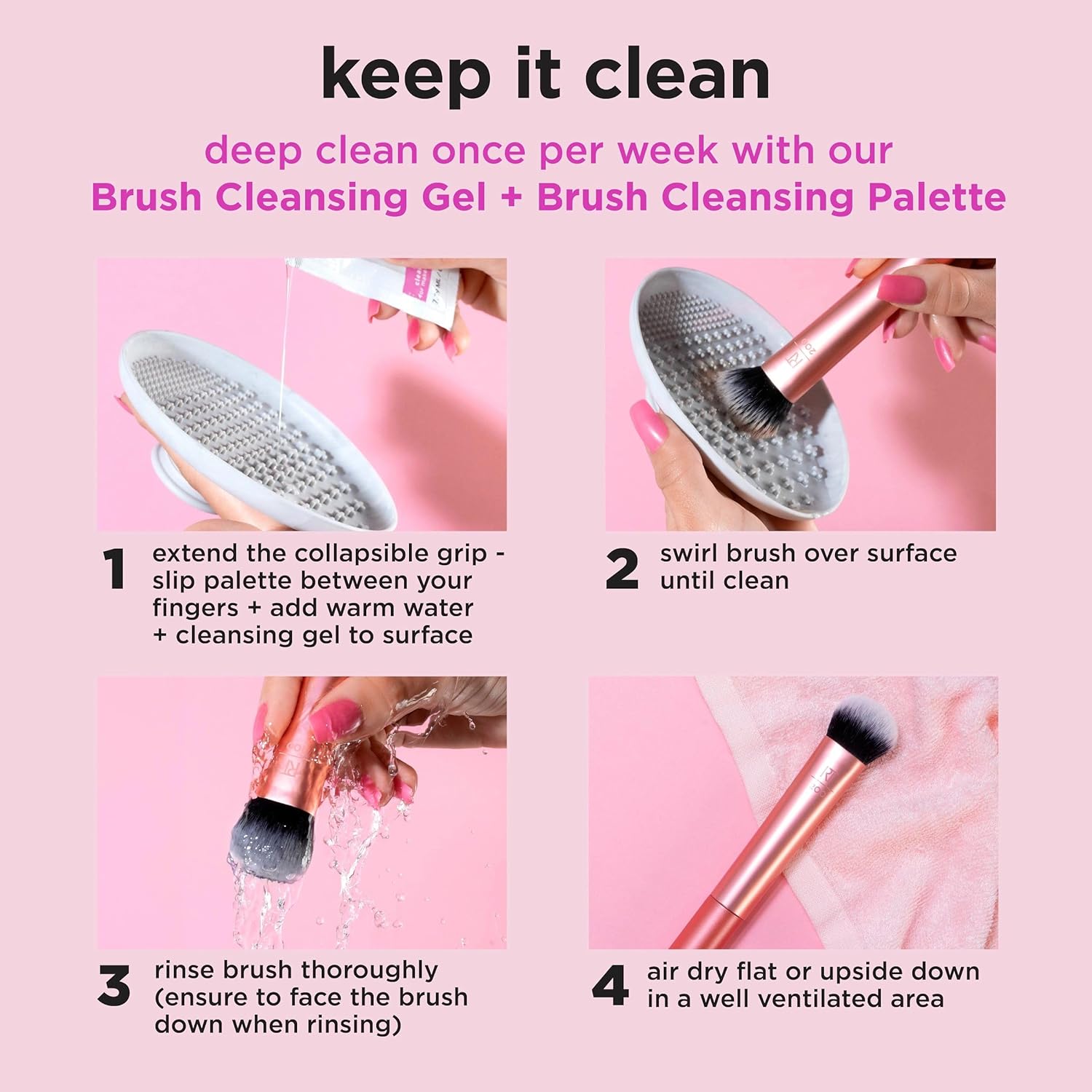 Real Techniques Tapered Cheek Makeup Brush, For Blush, Highlighter, Loose, Or Pressed Powder, Blush Brush With Synthetic Bristles, Precise Makeup Application, Aluminum Handle, Cruelty Free, 1 Count - Image 8