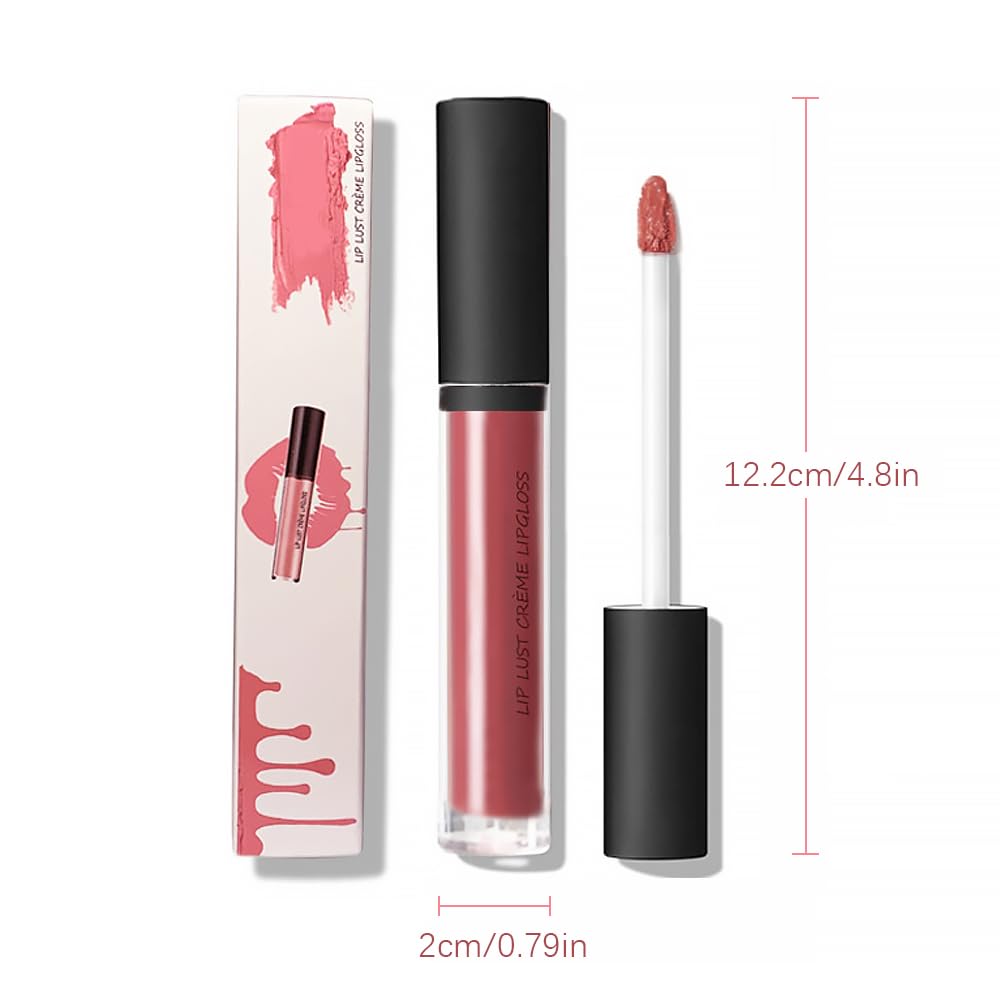 12 Colors Cream Texture Lipstick 2025 New Long Lasting Lipstick Lipgloss Velvet Lip Makeup, Natural Non-Fading Liquid Lip Stick Non-Stick Lip Gloss Hydrating Lip Tint for Women (#01, 2fl oz/6ml) - Image 6