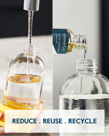 Grove Co, Zero, Plastic, reuse, recycle, glass, refill, kitchen, bathroom, clean, cleaner