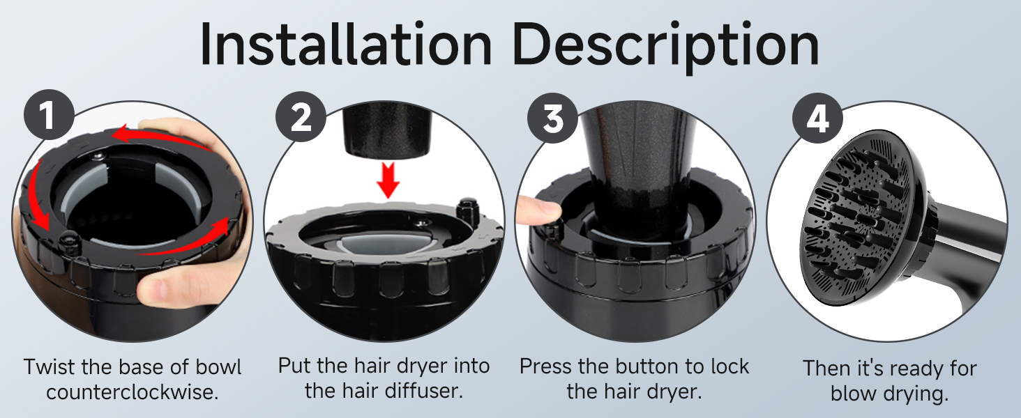 diffuser attachment for hair dryer
