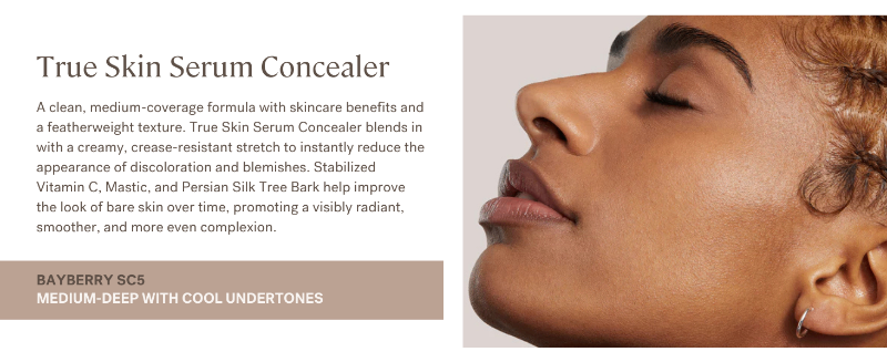 ILIA True Skin Serum Concealer in shade Bayberry SC5, medium-deep with cool undertones.