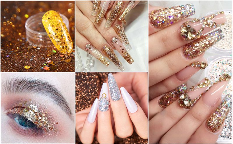 Nail powder effect