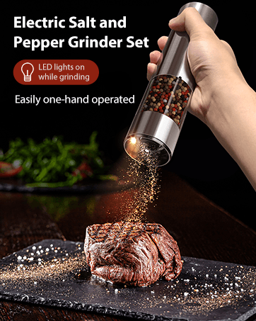 TOMEEM Electric Salt and Pepper Grinder Set