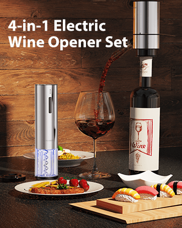 TOMEEM 4-in-1Electric Wine Opener Gift Set