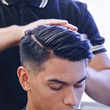 Applying pomade to hair evenly