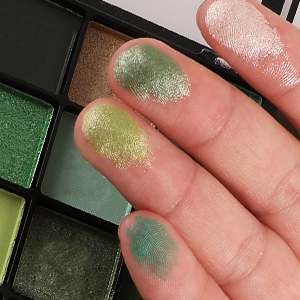 eyeshadow cream palette glitter shimmer eyeshadow blue green matte eye makeup