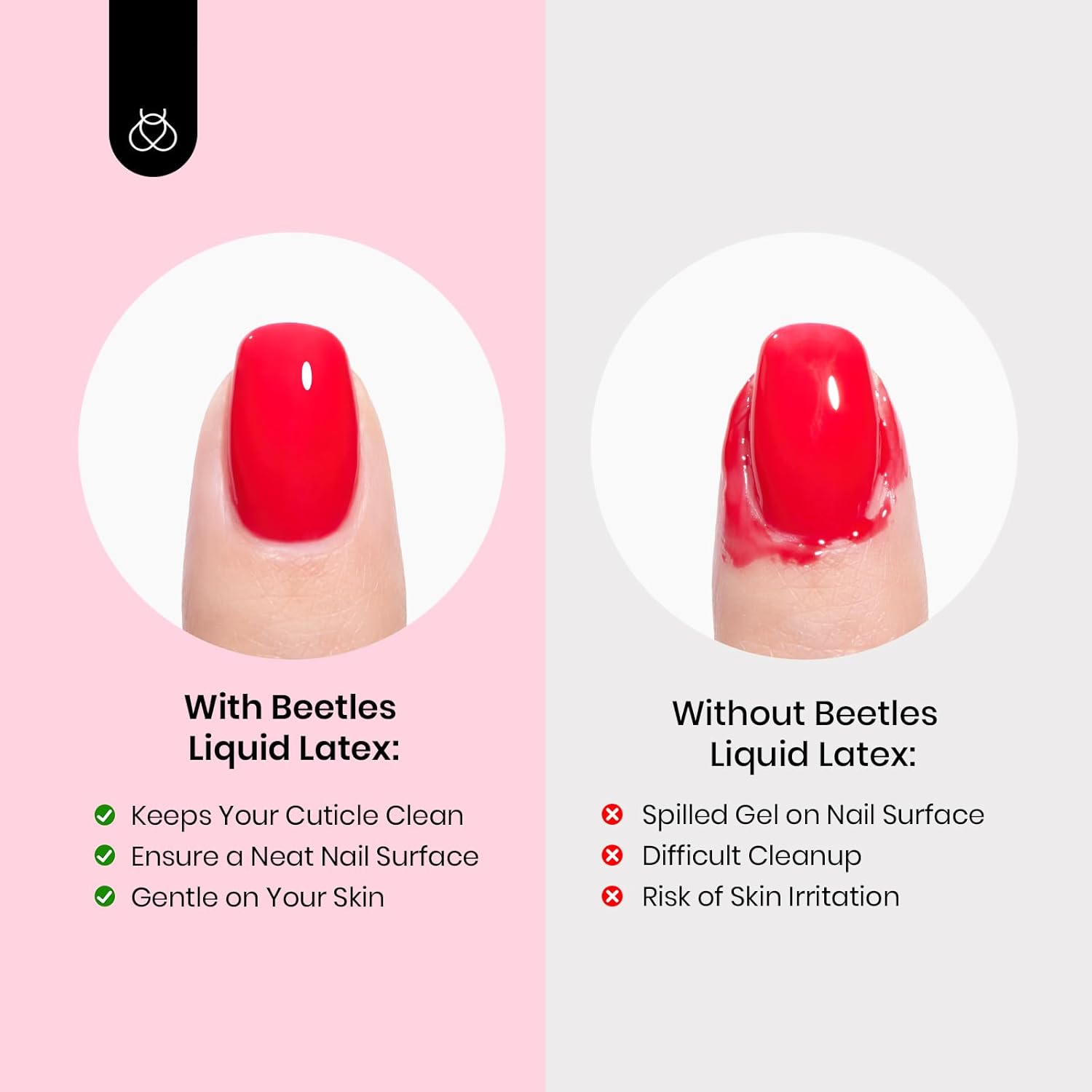 Beetles Liquid Latex for Nail 15ml - Peel off Nail Polish Cuticle Guard with Plastic Nail Care Stick Nails Design Air-Dry Liquid Latex Barrier for Protector Fingers - Image 3