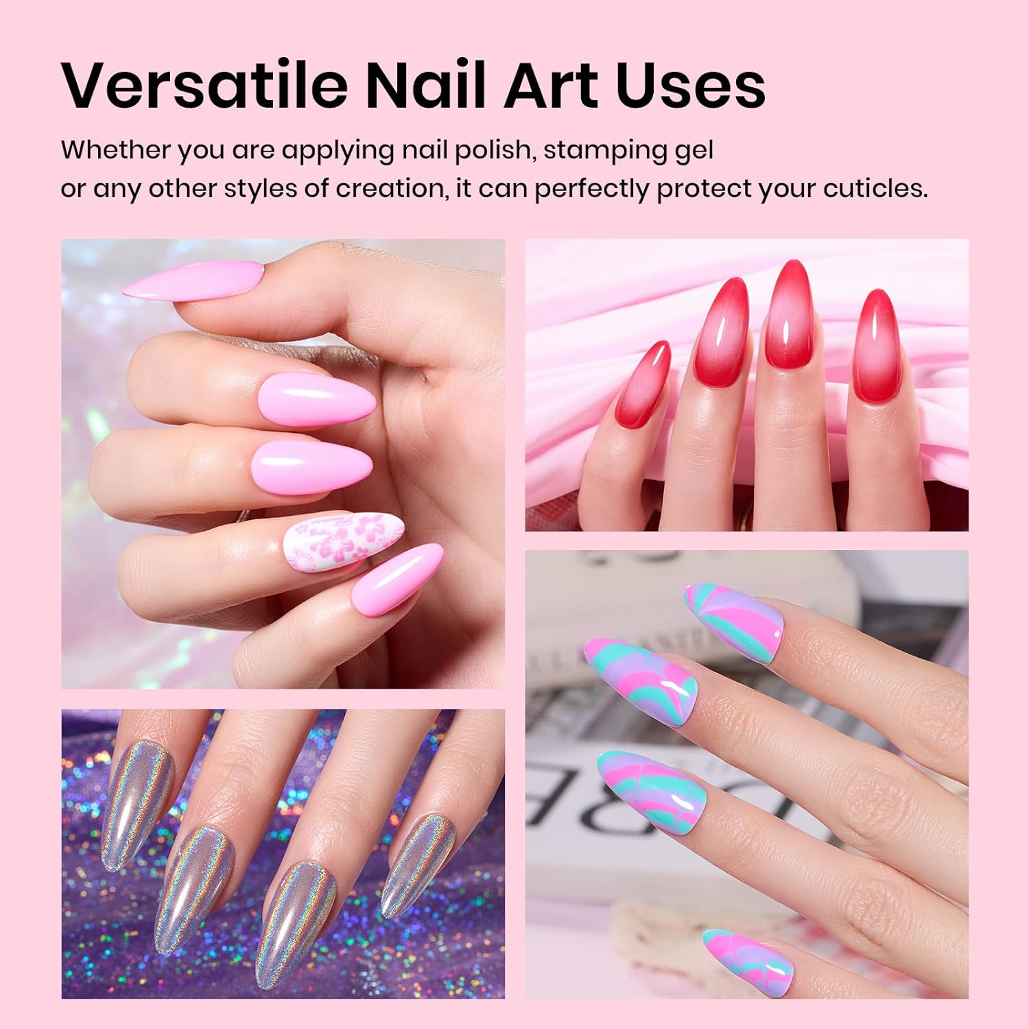 Beetles Liquid Latex for Nail 15ml - Peel off Nail Polish Cuticle Guard with Plastic Nail Care Stick Nails Design Air-Dry Liquid Latex Barrier for Protector Fingers - Image 6