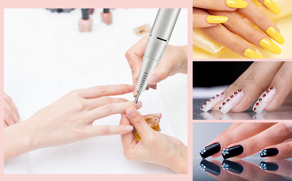 Great nail drill for grinding, carving, cutting, polishing, removing natural acrylics nails at home