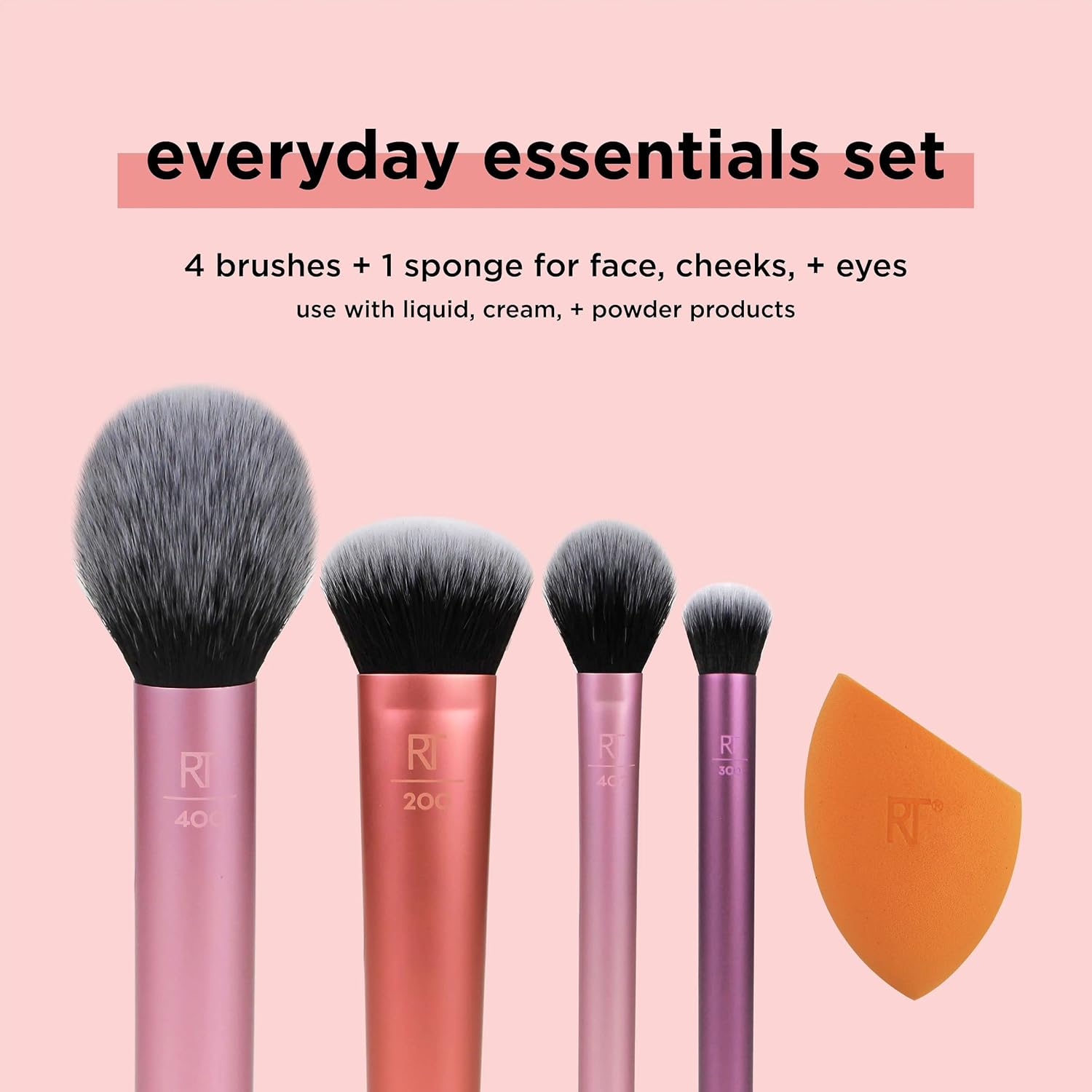 Real Techniques Makeup Brush Set with 2 Makeup Sponge Blenders, For Eyeshadow, Foundation, Blush, and Concealer, UltraPlush Synthetic Bristles, 6 Piece Makeup Brush Set (Pack of 2) - Image 3