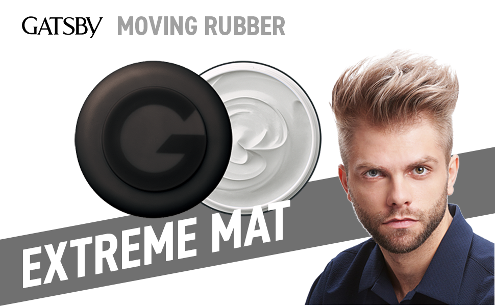 GATSBY Moving Rubber Hair Wax: EXTREME MAT - Mat and hard lift up with long lasting