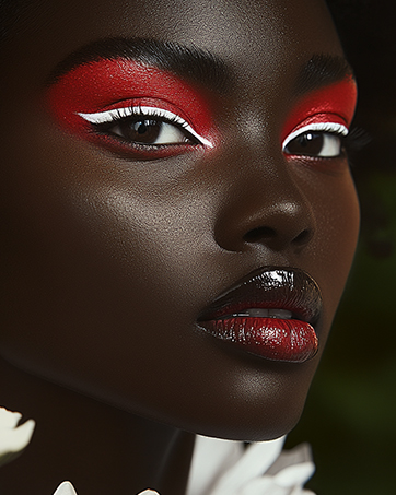 dark skin women red Eyeshadow sparkle, hot red Eyeshadow Glitter, Highly Pigmented red Eyes makeup