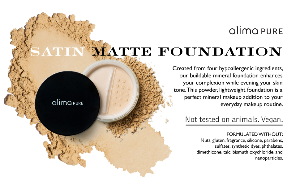alima pure, alimapure, foundation powder, powder makeup, matte foundation, lightweight foundation