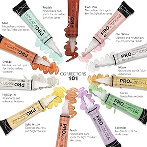 pro conceal correctors LA girl cosmetics