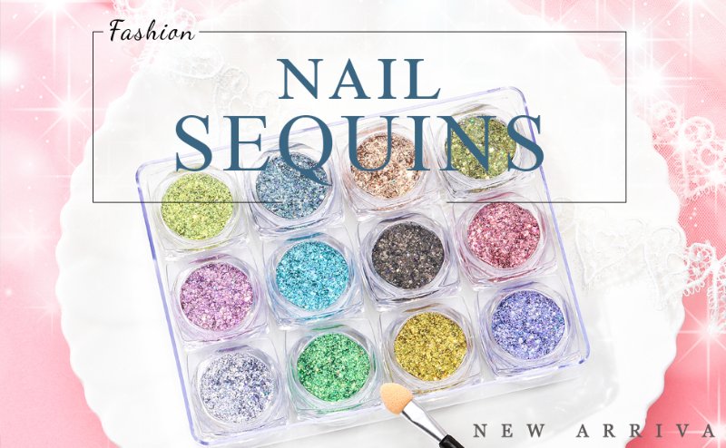 Sethexy 12 Colors Holoqraphic Glitter Superfine Nails Sequin Mixed Iridescent Paillette For Nails