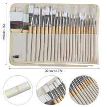 Free canvas brush case to protect all brushes very well, and easy to hold all of 24 pieces brush