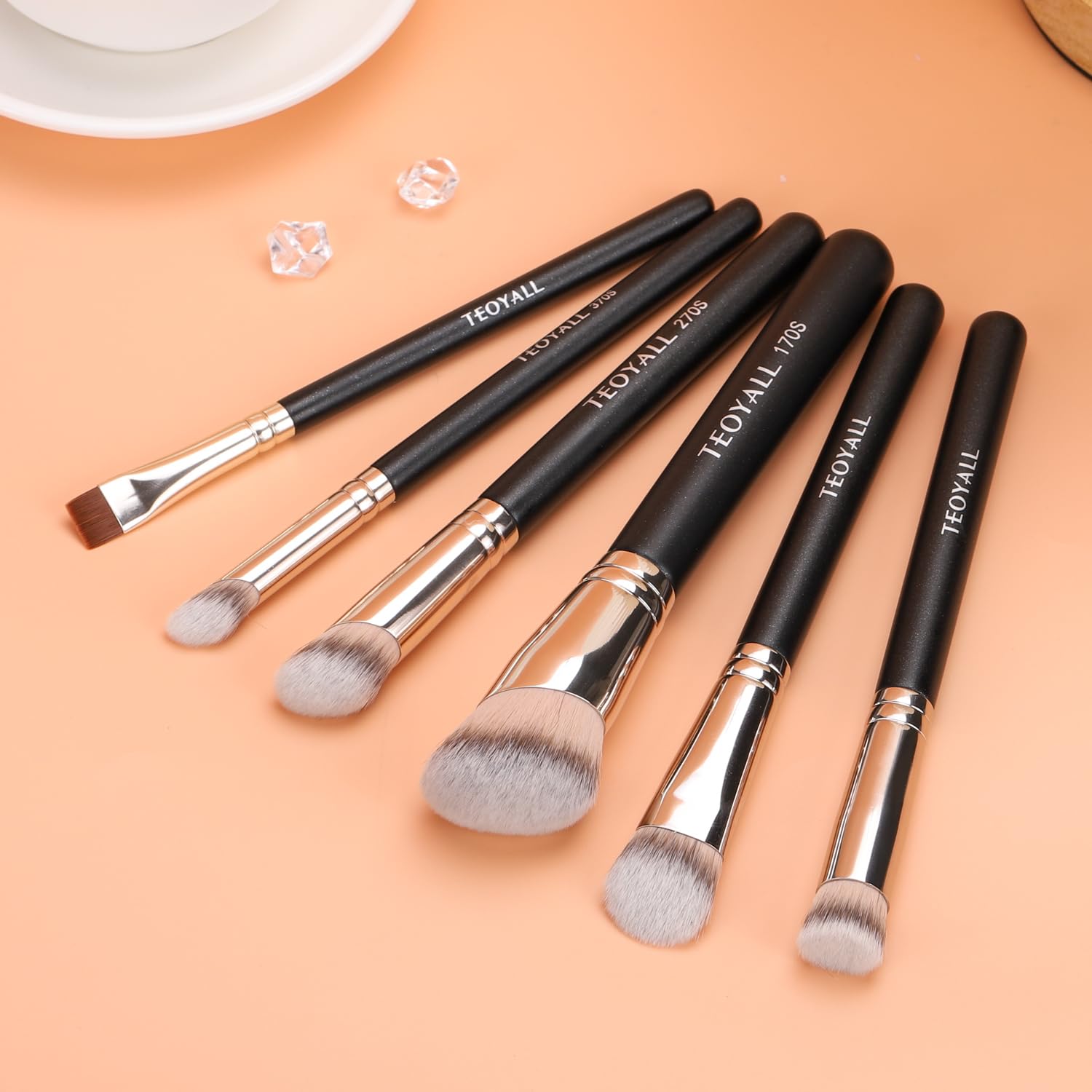 TEOYALL Contour Conceal Brush Set, 3PCS Angled Synthetic Under Eye Concealer Brush for Blending Setting Buffing with Liquid, Cream and Powder Cosmetic (270S/370S/Angled) - Image 7