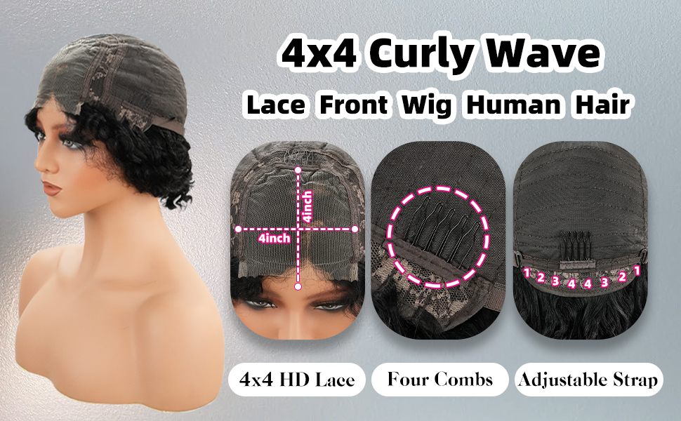 deep wave lace front wigs human hair
