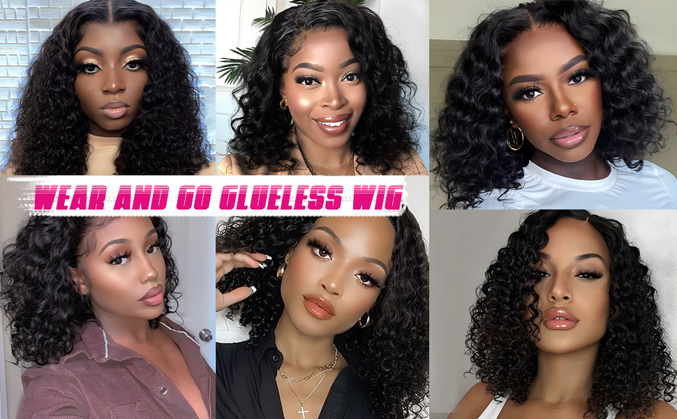 wear and go glueless wigs human hair pre cut