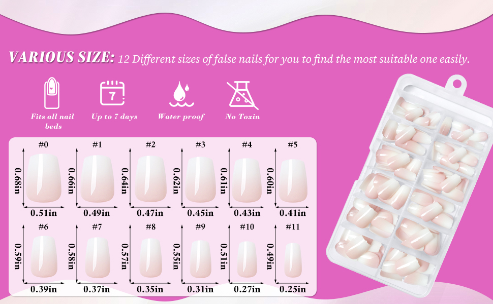 short press on nails almond fake nails coffin glue on nails square acrylic nails ombre press ons