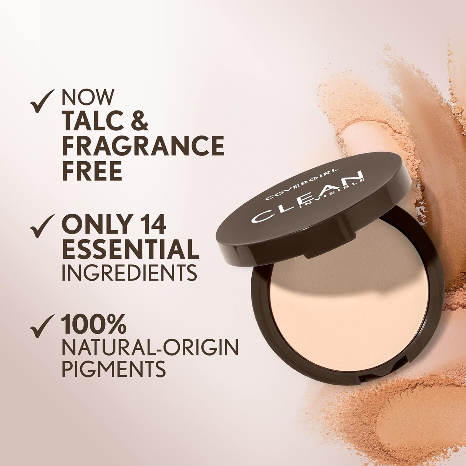 Covergirl Clean Invisible Pressed Powder, Lightweight, Breathable, Vegan Formula, Ivory 105, 0.38oz - Image 5