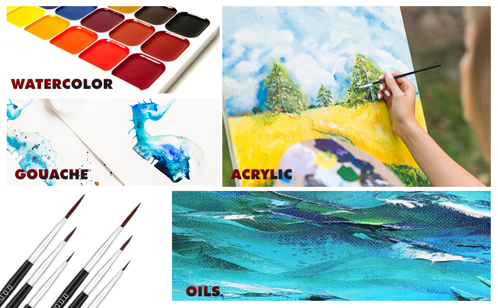 Paint brushes for miniature painting