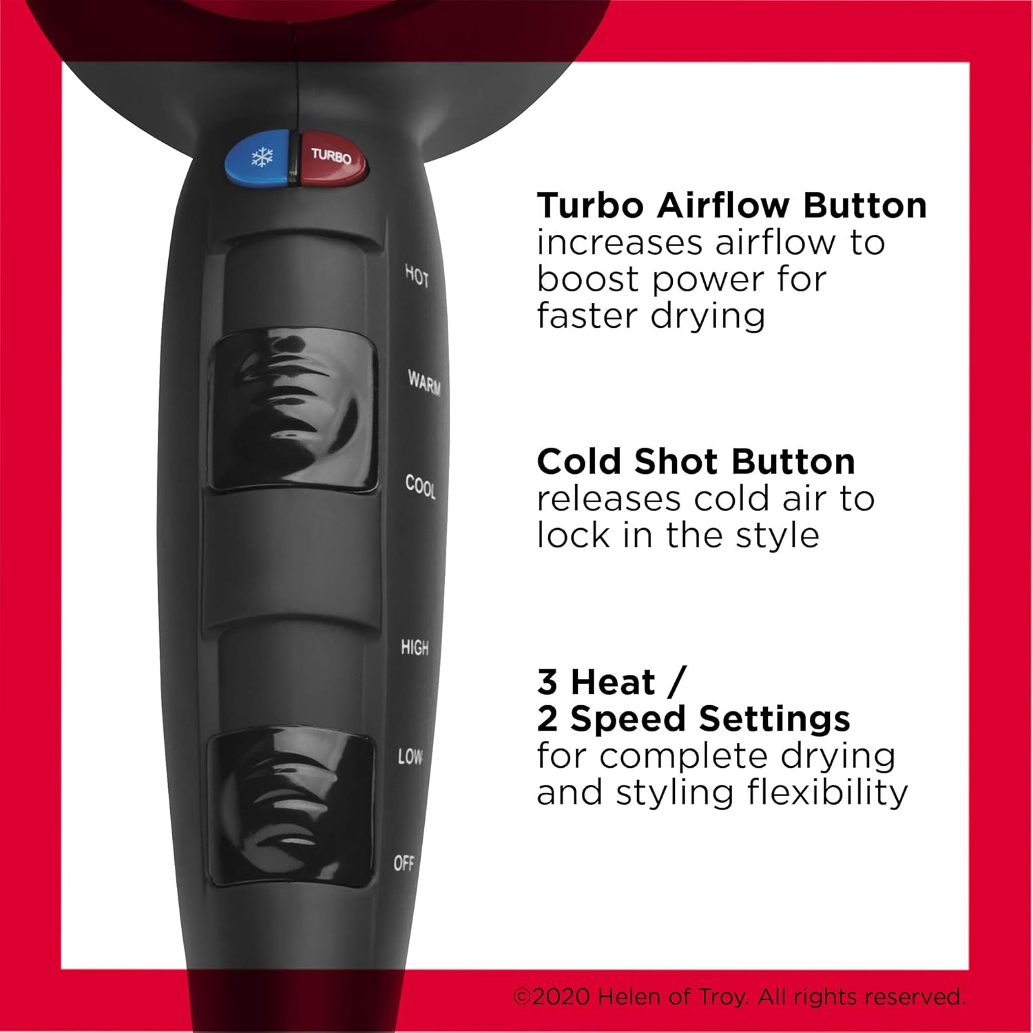 Revlon Volume Booster Hair Dryer | 1875W for Voluminous Lift and Body, (Green) & Turbo Hair Dryer | 1875 Watts of Maximum Shine, Fast Dry (Silver) - Image 7