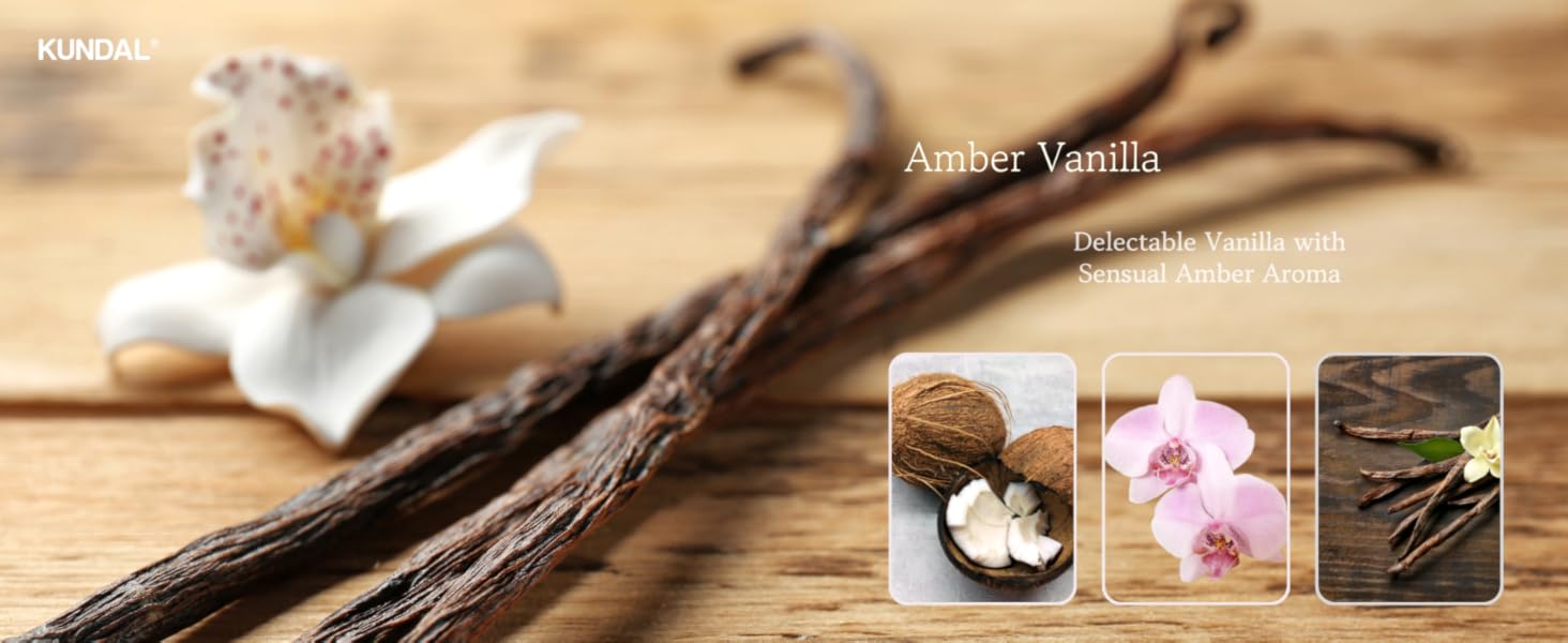 Amber Vanilla, SHampoo and Conditioner, Kundal, Fragrance