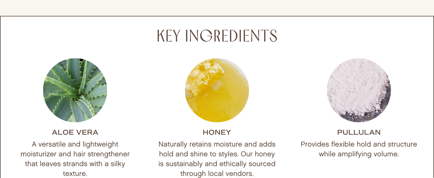 Key Ingredients: Aloe Vera, Honey and Pullulan.