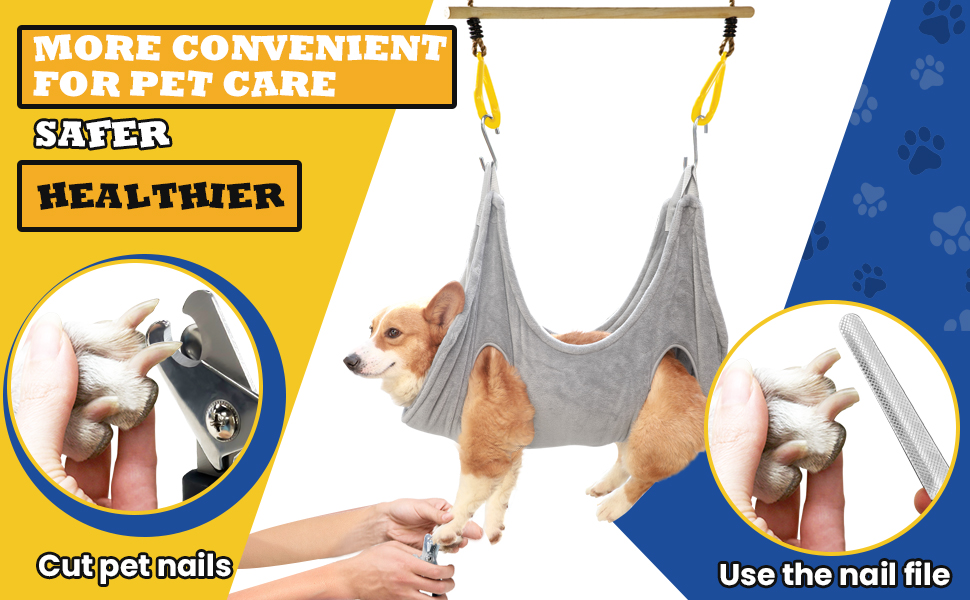 Pet grooming hammock details