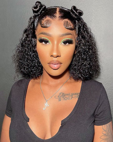 deep wave curly bob wig human hair 12 inch,short deep wave bob lace front wigs human hair