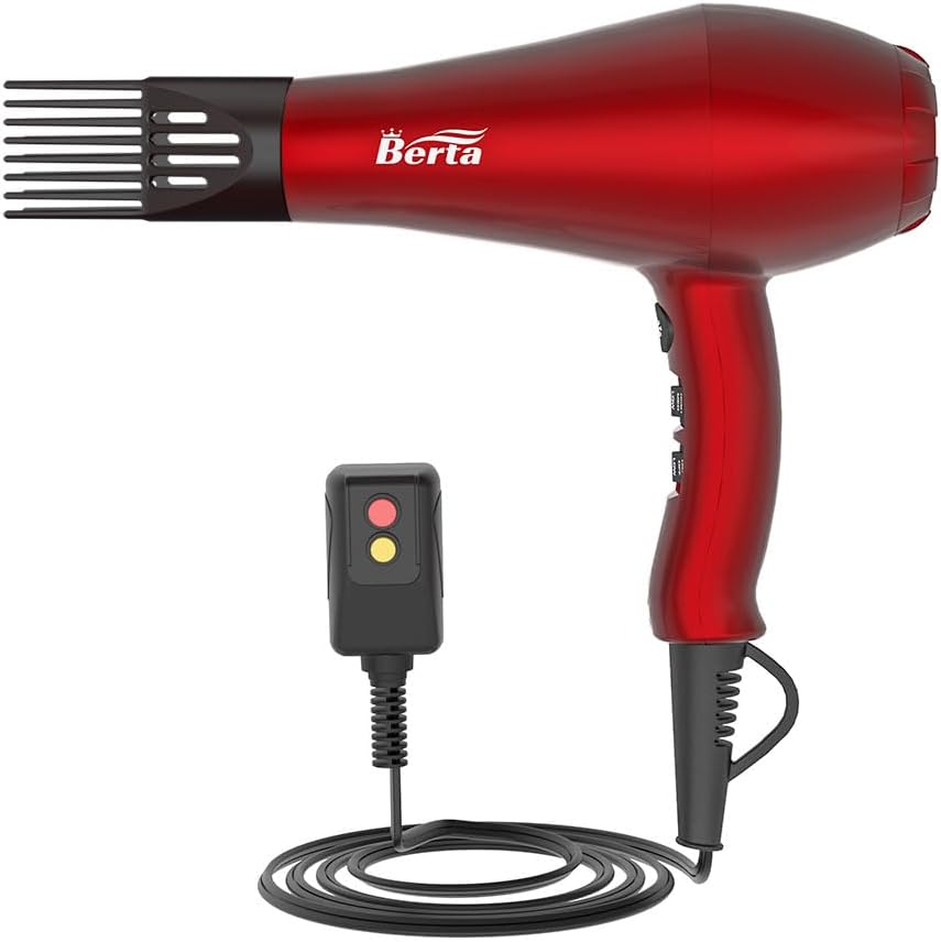 1875W Powerful Negative Ions Hair Dryer Ceramic Professional Far Infrared Blow Dryer 2 Speeds 3 Heating Settings with Diffuser Concentrator & Comb - Image 4
