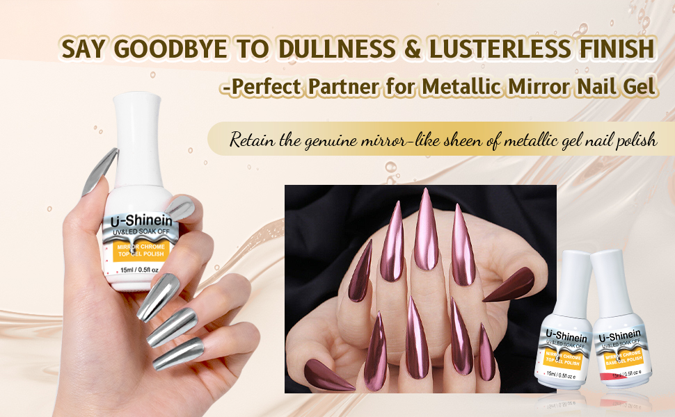 Perfect Partner for Metallic Mirror Nail Gel