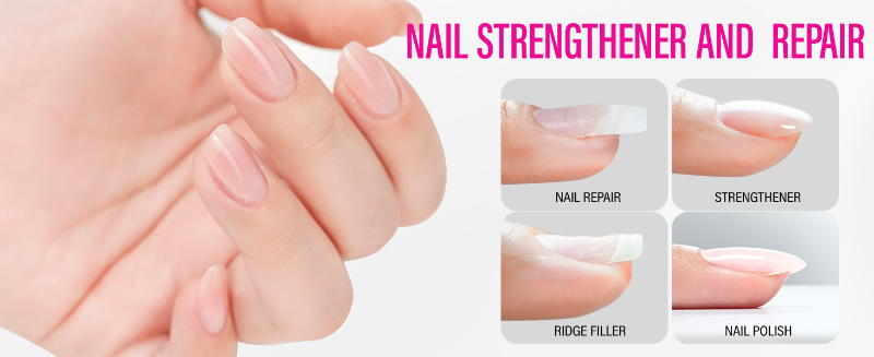 Nail Hardener Extra Strong and Growth Strengthener Repair Ridge Filler