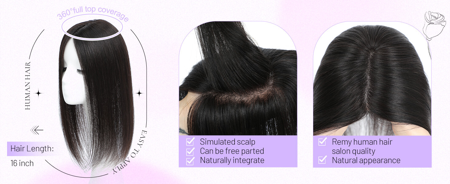 human hair topper