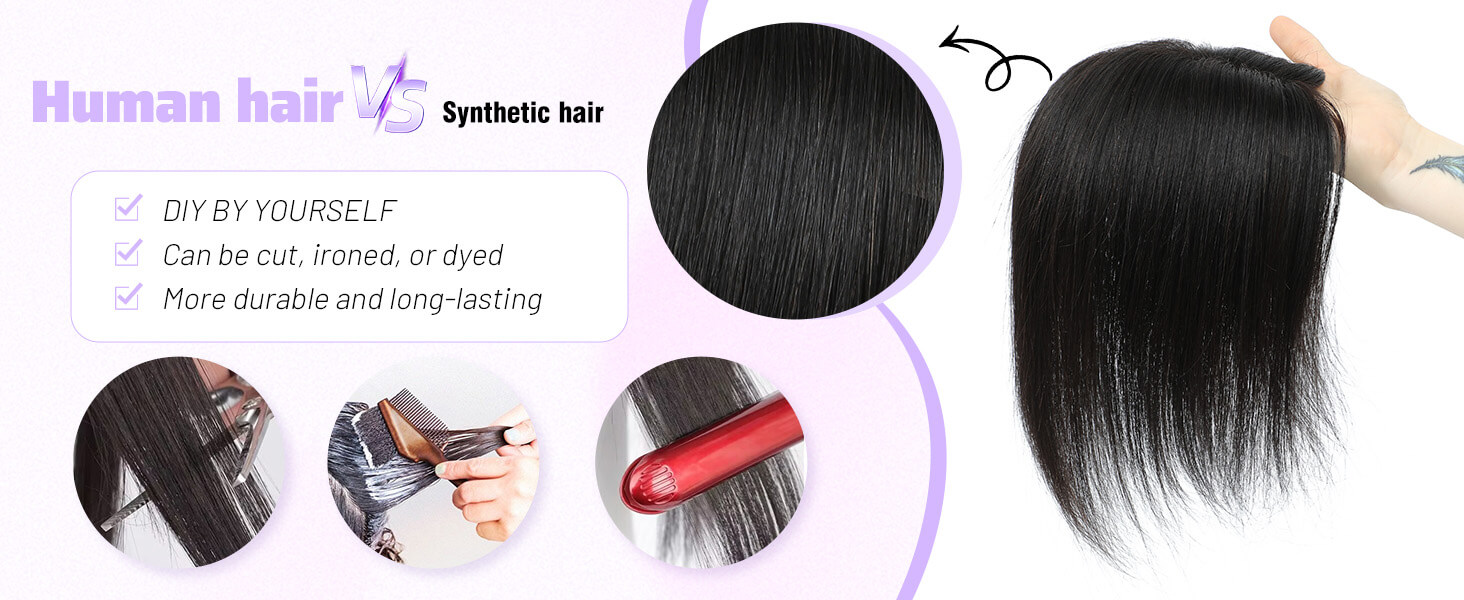 human hair topper