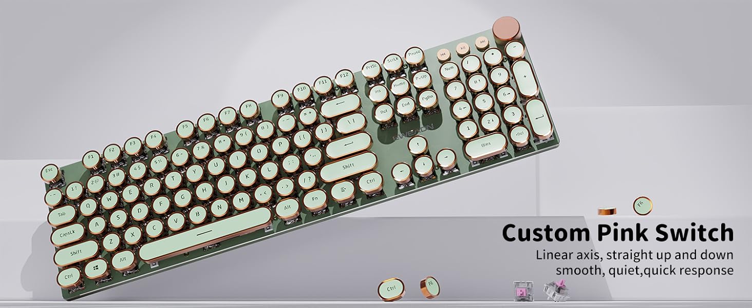 mechanical keyboard green typewriter mechanical keyboard mechanical