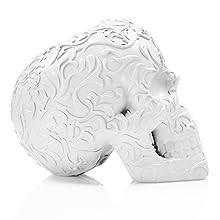 Right facing skull brush holder