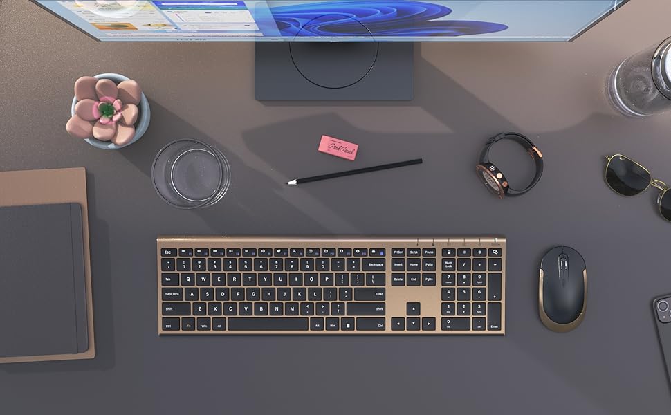 gold keyboard mouse