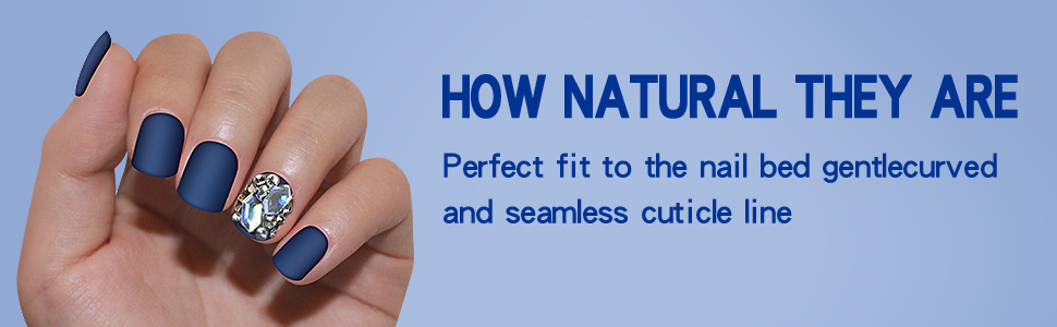 Luxury rhinestone press on nails for women