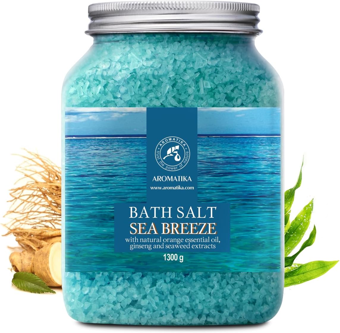 Bath Sea Salt Set 2X 46 Oz - Sea Breeze Salt - Natural Bath Sea Salts - Best for Relaxing - Calming - Body Care - Beauty - Aromatherapy - Image 2