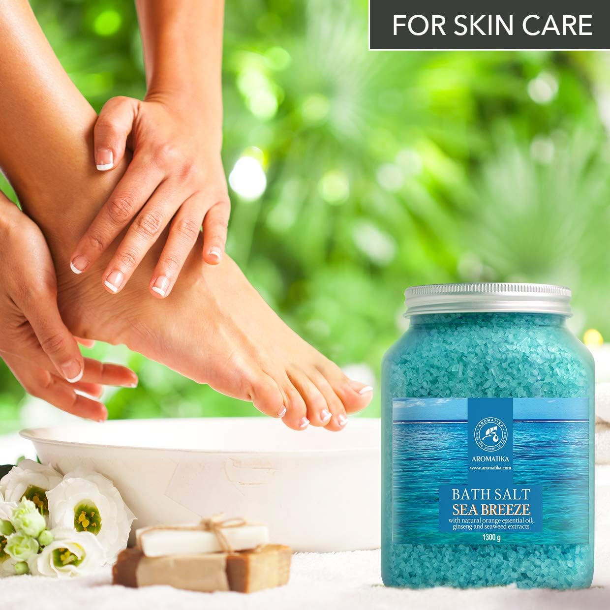 Bath Sea Salt Set 2X 46 Oz - Sea Breeze Salt - Natural Bath Sea Salts - Best for Relaxing - Calming - Body Care - Beauty - Aromatherapy - Image 5