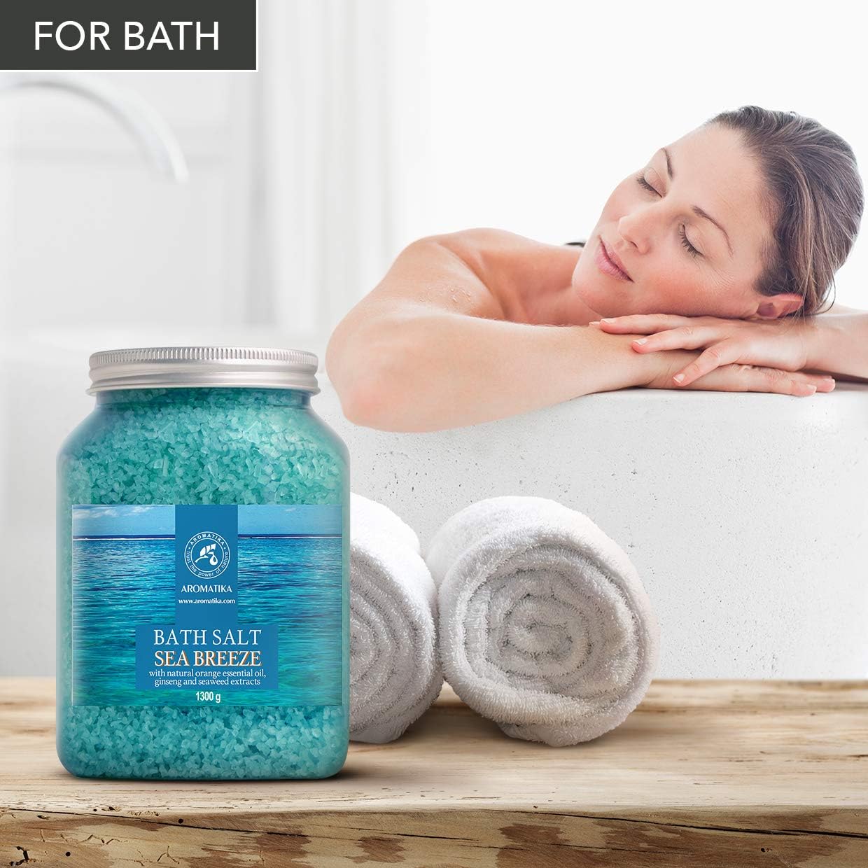 Bath Sea Salt Set 2X 46 Oz - Sea Breeze Salt - Natural Bath Sea Salts - Best for Relaxing - Calming - Body Care - Beauty - Aromatherapy - Image 6