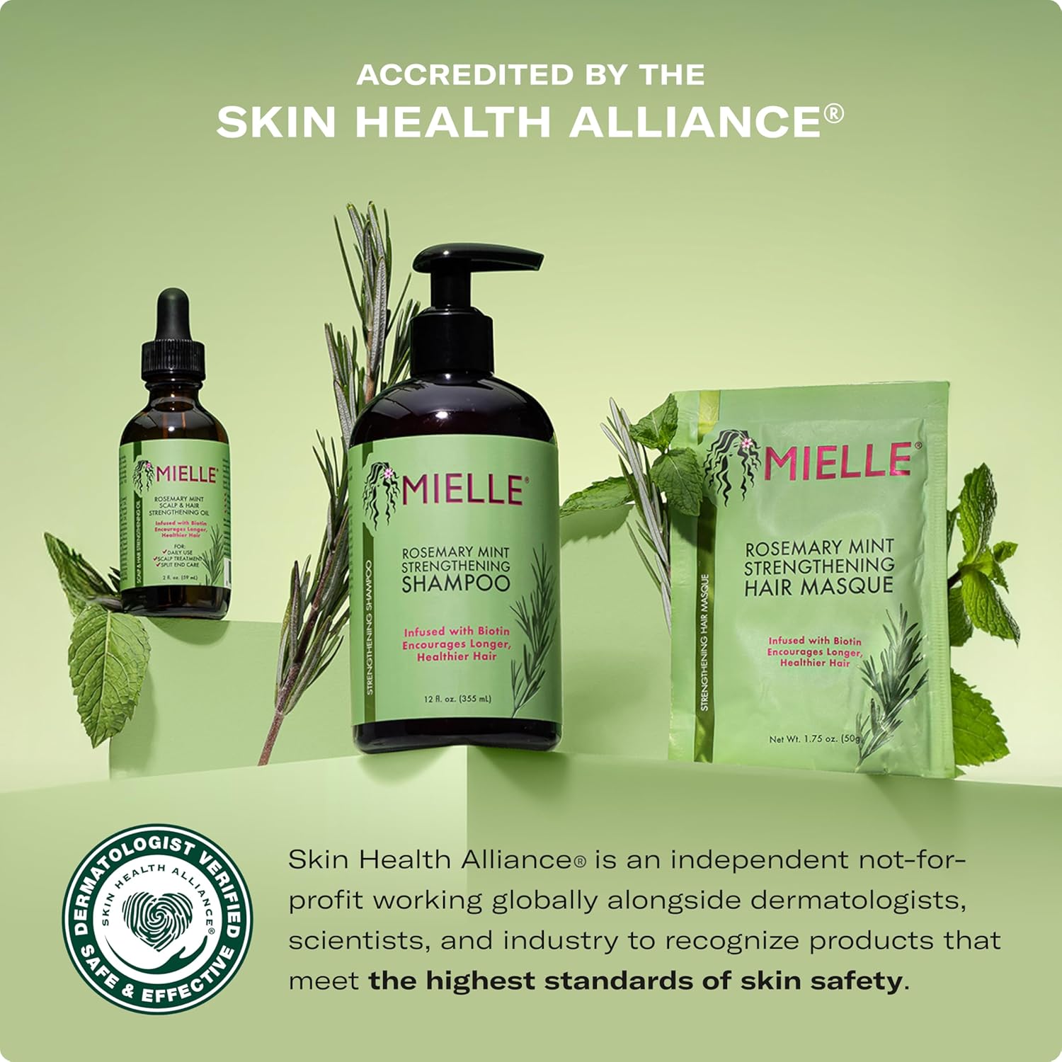 Mielle Organics Rosemary Mint Scalp & Hair Strengthening Oil for All Hair Types (2 Fl Oz) - Image 2