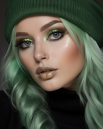 Afflano Smoky green borwn eyeshadow Palette for Gothic Emo Wednsday Addams Makeup