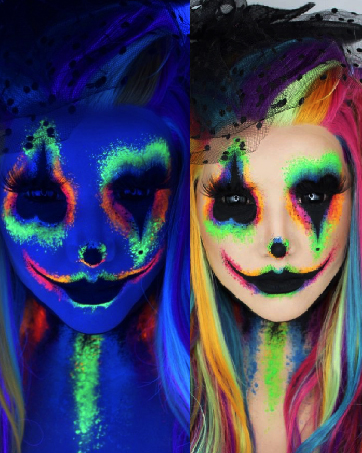 Neon Eyeshadow Palette Glow in the Dark, Aurora Glow Eyeshadow Palette Stage Halloween Makeup