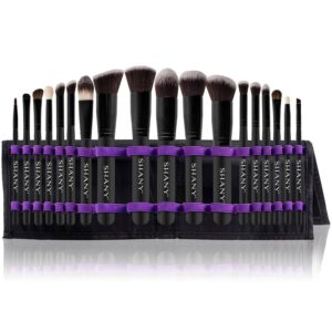 SHANY Makeup Brushes Artisan Easel Elite Cosmetics Make up Brush Set, Complete Kabuki Makeup Brush Set with Standing Convertible Makeup Brush Holder Storage - 18 pcs